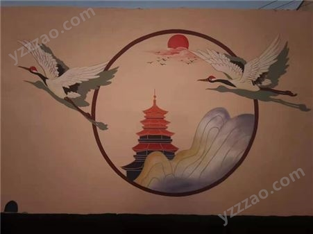 国画风格274 墙绘壁画 手绘墙体彩绘 南京新视角艺术 工期短