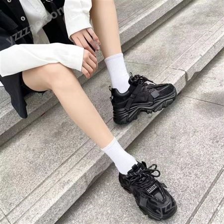 时尚老爹鞋女2023新款韩版系带小香风气质休闲鞋小众舒适运动鞋潮