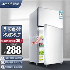 夏新（Amoi）小冰箱迷你双门 冷藏冷冻小型租房宿舍电冰箱 节能省