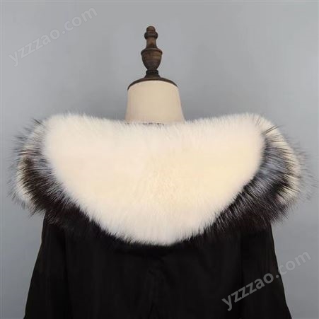 真狐狸染色帽领 通用羽绒服毛条 毛领冬装 货源供应