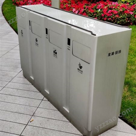 HB21012定制户外不锈钢垃圾桶双桶小区公园环卫果皮箱市政室外分类垃圾箱