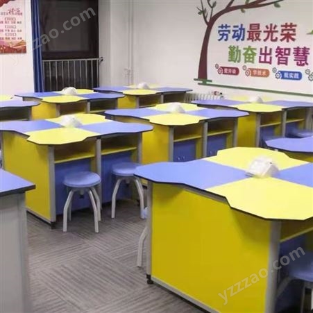 志博众科拼接组合桌 六边形电脑桌 讨论桌 创客教室桌椅