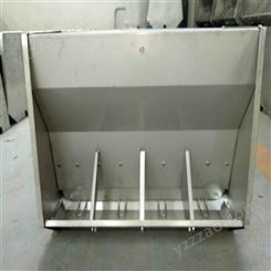 腾飞机械 猪用不锈钢双面料槽 方形不锈钢单面干湿料槽 猪用不锈钢料槽