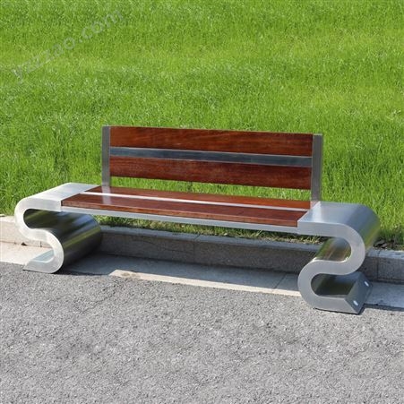 创意设计不锈钢长条凳广场景区室外休闲椅公园椅户外长椅