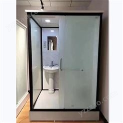 淋浴房缓冲一字形隔断干湿分离网红窄边浴室卫生间玻璃推拉门
