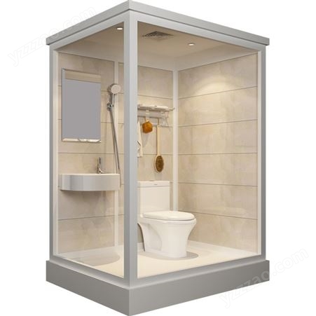 厂家批发 玻璃钢底盘卫生间 一体淋浴房 整体集成卫浴