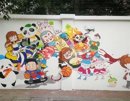 优质供应专业幼儿园手绘墙涂鸦壁画手工墙体彩绘插画风格创意墙绘