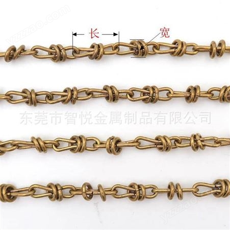 黄铜竹节双环编织链条韩国流行嘻哈个性设计半成品首饰配件厂订购