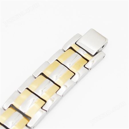 广东316粉末压铸不锈钢手表链来版接单双排磁石彩色滴胶钛钢手环
