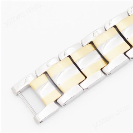 广东316粉末压铸不锈钢手表链来版接单双排磁石彩色滴胶钛钢手环
