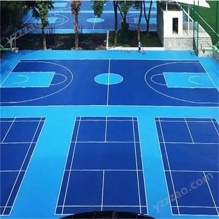 中小学室外8mm厚硅pu塑胶地面 篮球场 亿盛教学全国施工