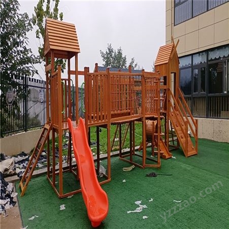 博康非标定制幼儿园 实木滑梯 户外大型不锈钢滑梯 攀爬滑梯设施