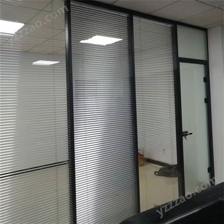办公室百叶 调光玻璃隔断 现代玻璃门 环保科技