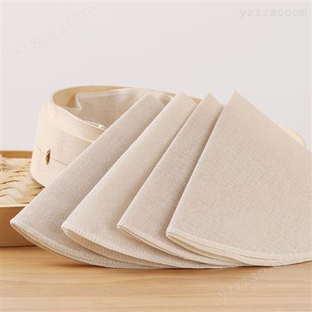 蒸笼布棉纱布蒸馒头垫不粘蒸包子饺子垫家用圆形上浆包边屉布